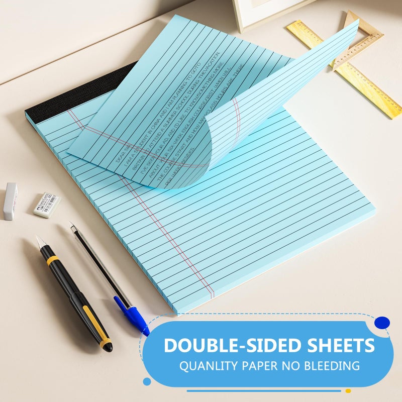 Vishoitty Colored Legal Note Pads 8.5 x 11, 4 Pack Pink Legal Pad 8-1/2 x 11 Writing Paper Tablets, Wide Ruled Colored Notebook Paper, Perforated Letter Size Legal Pads 8.5 x 11, Premium Paper, 30 Sheets/ Pad - Image 4